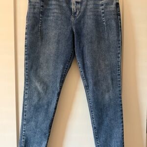 Express Women's Straight Leg Blue Jeans